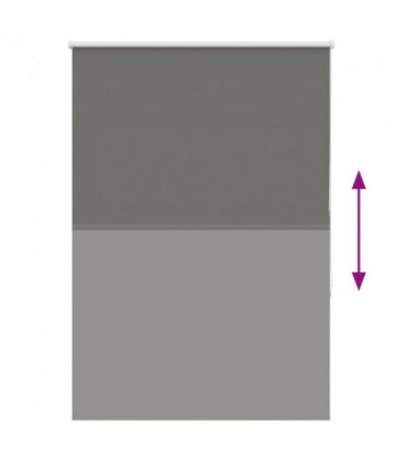 vidaXL Roller Blind Blackout Grey 90x130 cm Fabric Width 85.7 cm Polyester