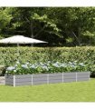 vidaXL Planter Light Grey 400 x 80 x 45 cm Steel