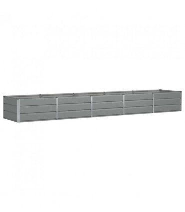 vidaXL Planter Light Grey 400 x 80 x 45 cm Steel