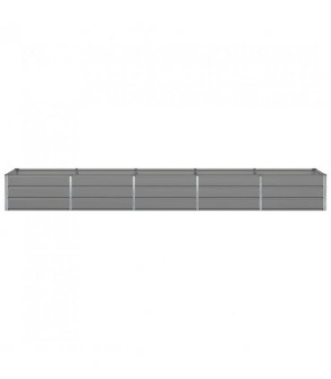 vidaXL Planter Light Grey 400 x 80 x 45 cm Steel