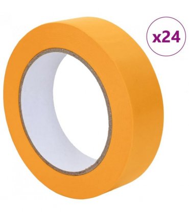 vidaXL Painter Masking Tapes 24 pcs Yellow 25mm x 50m Paper