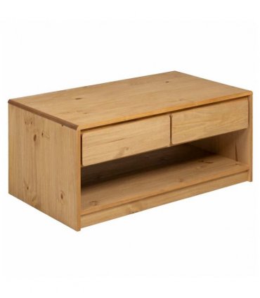 vidaXL Coffee Table SAUDA Oak 99x55x45 cm Solid Wood Pine