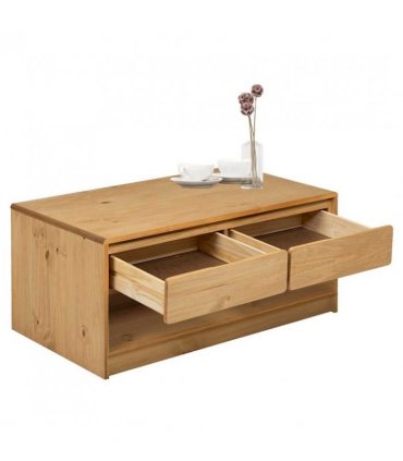 vidaXL Coffee Table SAUDA Oak 99x55x45 cm Solid Wood Pine