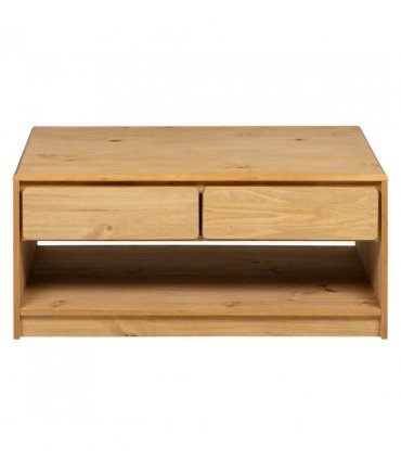 vidaXL Coffee Table SAUDA Oak 99x55x45 cm Solid Wood Pine