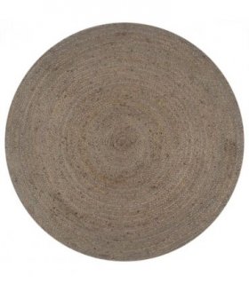 vidaXL Handmade Rug Jute Round 150 cm Grey