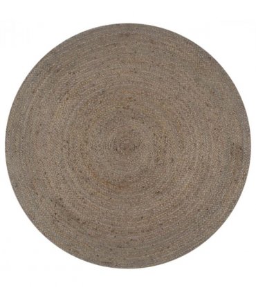 vidaXL Handmade Rug Jute Round 150 cm Grey