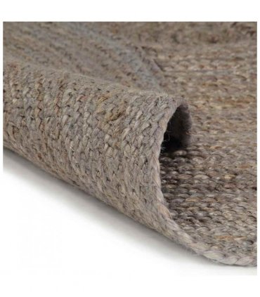 vidaXL Handmade Rug Jute Round 150 cm Grey