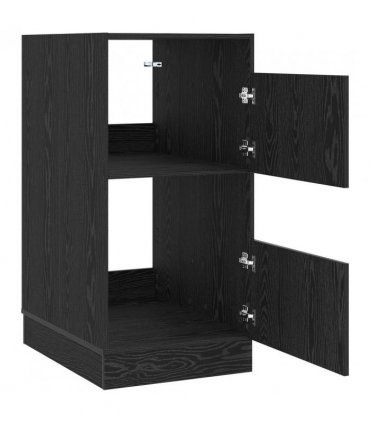 vidaXL Laundry Cabinet Black Oak 50 x 68 x 102 cm Engineered wood