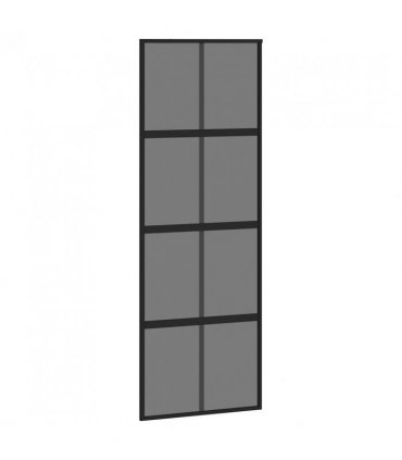 vidaXL Sliding Door with Hardware Set 76x205 cm Tempered Glass&Aluminium