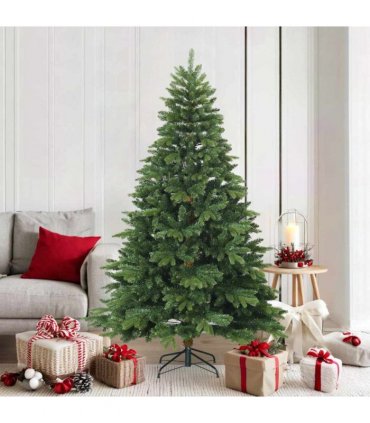 vidaXL Artificial Hinged Christmas Tree Green 180 cm PVC, PE and steel
