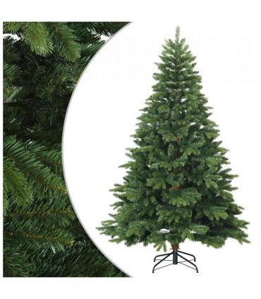 vidaXL Artificial Hinged Christmas Tree Green 180 cm PVC, PE and steel