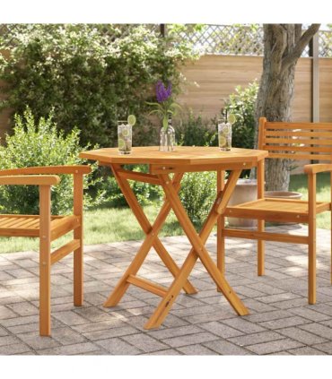 vidaXL Folding Garden Table 85x85x76 cm Solid Teak Wood