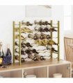 vidaXL Wine Rack for 36 Bottles Gold Metal