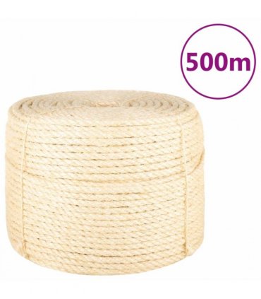 vidaXL Rope 100% Sisal 10 mm 500 m