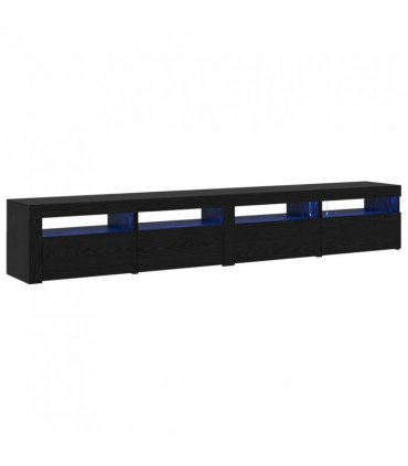 vidaXL TV Cabinet Set 3 pcs Black Oak 240 x 35 x 40 cm Engineered Wood