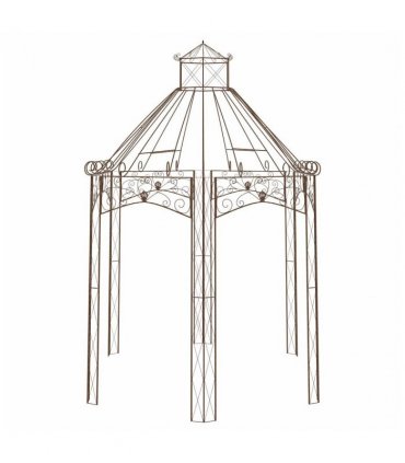 vidaXL Garden Pavilion Antique Brown 400x258x378 cm Iron