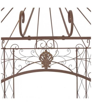 vidaXL Garden Pavilion Antique Brown 400x258x378 cm Iron