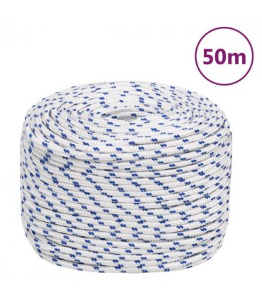 vidaXL Boat Rope White 6 mm 50 m Polypropylene