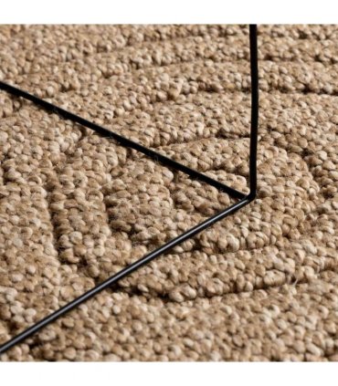 vidaXL Area Rugs Round Moire AGIRA Natural Ø 160 CM Polyester