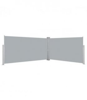 vidaXL Side Awning | Grey | Polyester | 160 x 600 cm | Retractable