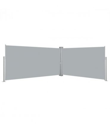 vidaXL Side Awning | Grey | Polyester | 160 x 600 cm | Retractable