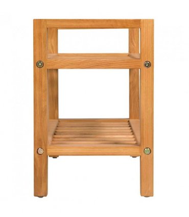 vidaXL Shoe Rack with 2 Shelves 50x27x40 cm Solid Oak Wood