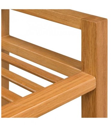 vidaXL Shoe Rack with 2 Shelves 50x27x40 cm Solid Oak Wood