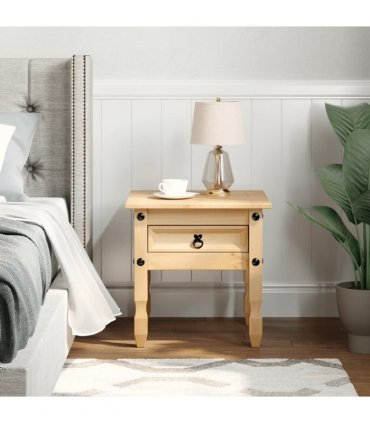 vidaXL Side Table Corona 50x50x50 cm Solid Wood Pine