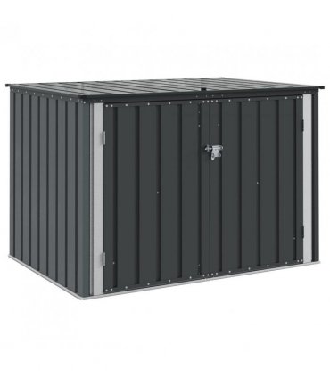 vidaXL Garden Storage Box Black 151.5 x 107 x 100 cm Steel
