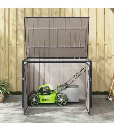 vidaXL Garden Storage Box Black 151.5 x 107 x 100 cm Steel