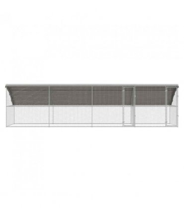 vidaXL Chicken Cage 4 pcs Silver 800 x 200 x 200 cm Galvanised Steel