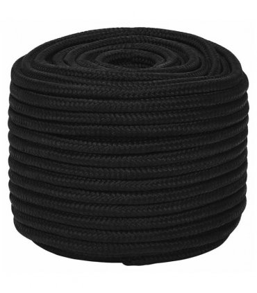 vidaXL Work Rope Black 12 mm 25 m Polyester