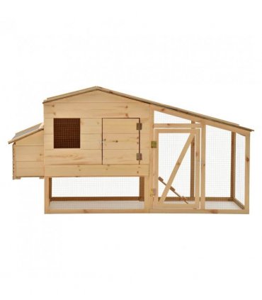 vidaXL Chicken Cage Solid Pine Wood 178x67x92 cm
