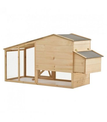 vidaXL Chicken Cage Solid Pine Wood 178x67x92 cm