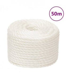 vidaXL Work Rope White 12 mm 50 m Polypropylene