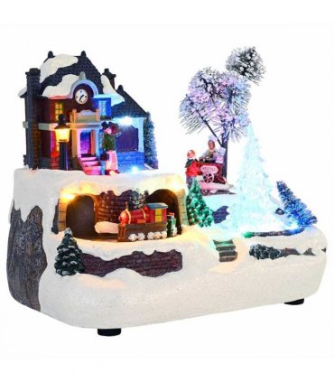 vidaXL Christmas Tabletop Multicolour 23.5 x 16 x 18.5 cm Resin