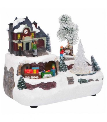 vidaXL Christmas Tabletop Multicolour 23.5 x 16 x 18.5 cm Resin