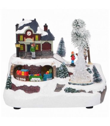 vidaXL Christmas Tabletop Multicolour 23.5 x 16 x 18.5 cm Resin