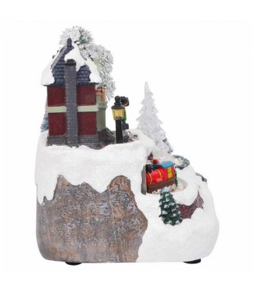 vidaXL Christmas Tabletop Multicolour 23.5 x 16 x 18.5 cm Resin