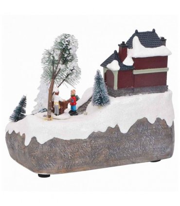 vidaXL Christmas Tabletop Multicolour 23.5 x 16 x 18.5 cm Resin