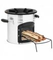 vidaXL Camping Wood Stove Silver 45.5x33x25.5 cm Stainless Steel