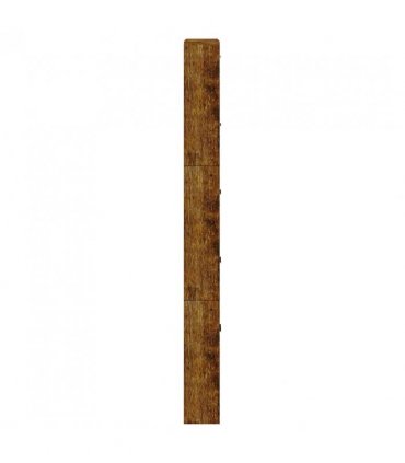 vidaXL Shoe Cabinet Smoked Oak 59x17x169 cm Engineered Wood