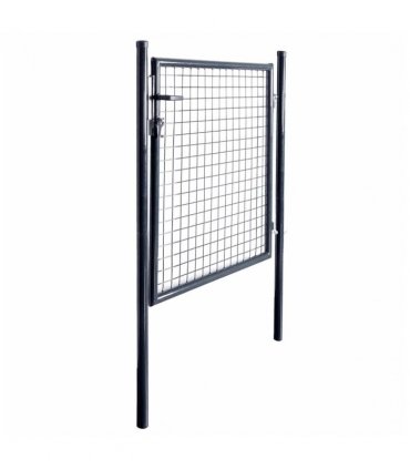 vidaXL Mesh Garden Gate Galvanised Steel 100x100 cm Grey