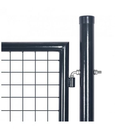 vidaXL Mesh Garden Gate Galvanised Steel 100x100 cm Grey