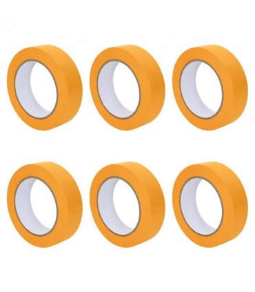 vidaXL Painter Masking Tapes 6 pcs Yellow 25mm x 50m Paper