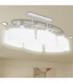 Ceiling Lamp with Ellipsoid Glass Shades for 6 E14 Bulbs