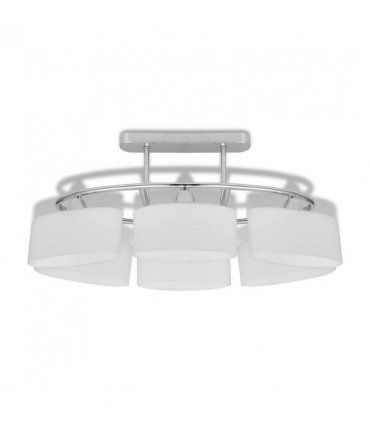 Ceiling Lamp with Ellipsoid Glass Shades for 6 E14 Bulbs