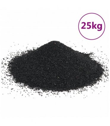 vidaXL Aquarium Sand 25 kg Black 0.2-2 mm