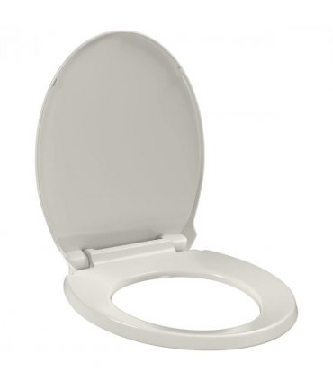 vidaXL Soft-Close Toilet Seat Light Grey Oval