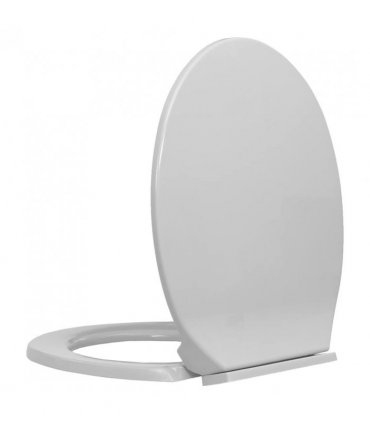vidaXL Soft-Close Toilet Seat Light Grey Oval